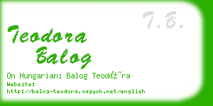 teodora balog business card